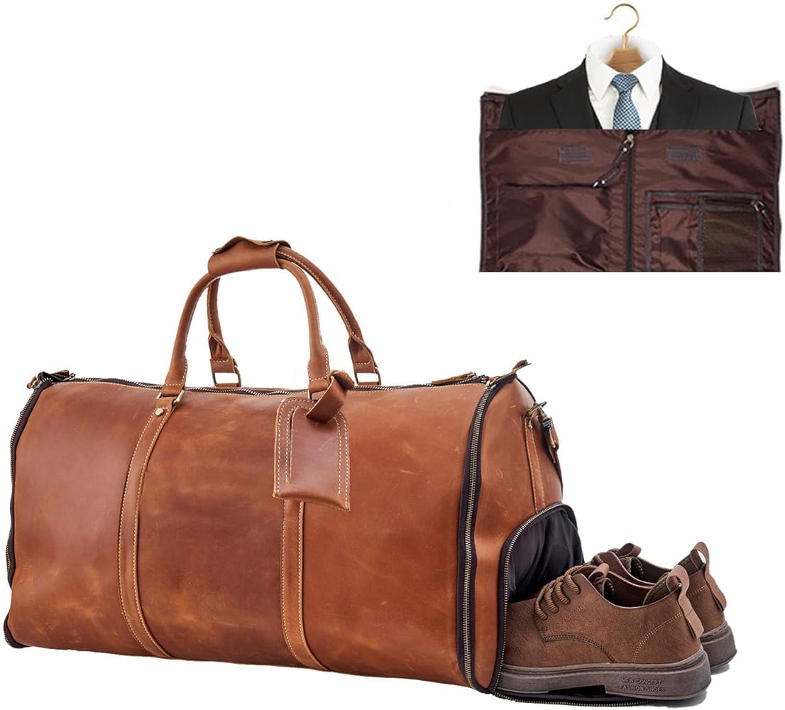 【新品未使用Sサイズ】VINTAGE WASHED LEATHER ZIP Amazon.com: AGDHERSNVX Genuine Leather Convertible Garment Bag